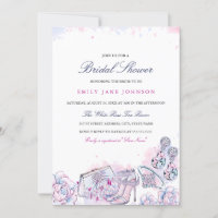 Blue Pink Elegantes Kristallglas Brautparty laden 