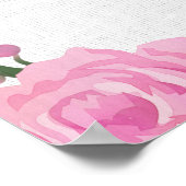 Blue & Pink Elephant Gender Reveal Voting Sign Poster (Ecke)