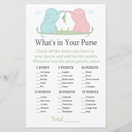 Blue Pink Elephant Was ist in deinem Geldbeutel-Sp (Vorderseite)