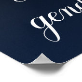 Blue Pink Firework Gender Reveal Willkommen Poster (Ecke)