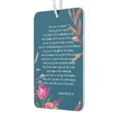 Blue Pink Floral Christlich Bibel Verse Postkarte Autolufterfrischer (Links)