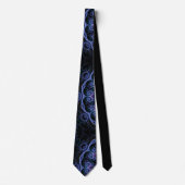 Blue & Pink Floral Fractal Pattern Tie Krawatte (Vorderseite)