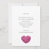 Blue Pink Floral Happy Mother Day Karte (Rückseite)