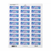 Blue & Pink Gefärbte Krawatte Return Address Label (Vorne)