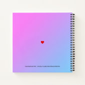 Blue & Pink Gefärbte Krawatte Schwarze Typografie  Notizblock (Rückseite)