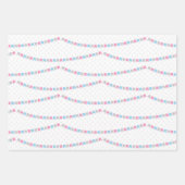 Blue Pink Gender Reveal Packaging Paper Sheets Geschenkpapier Set (Vorderseite 3)