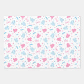 Blue Pink Gender Reveal Packaging Paper Sheets Geschenkpapier Set (Vorderseite 3)
