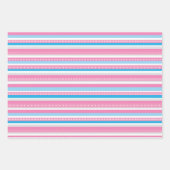 Blue Pink Gender Reveal Packaging Paper Sheets Geschenkpapier Set (Vorderseite)