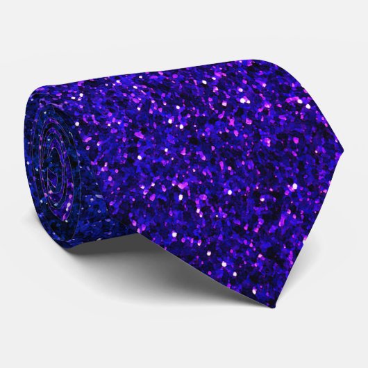 Blue Pink Glitter Abstract Birthday Wedding Gift Krawatte (Gerollt)