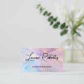 Blue Pink Gold Aquarell Kunst, Dichtung und Musik Visitenkarte (Stehend Vorderseite)