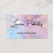 Blue Pink Gold Aquarell Kunst, Dichtung und Musik Visitenkarte (Vorderseite)
