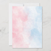 Blue Pink Gold Floral Ostereier Jagd & Brunch Einladung (Rückseite)