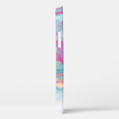 Blue Pink Gold Glitzer Marmor Personalisierter Fal Case-Mate iPhone Hülle (Rückseite / Rechts)