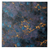 Blue Pink Gold Marble Trendy Collection Fliese (Vorderseite)