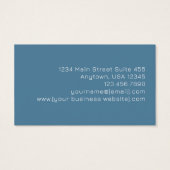 Blue Pink Gold Monogram Modern Business Card (Rückseite)