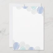 Blue Pink Gold Teddy Bear Baby Dusche Einladung (Rückseite)