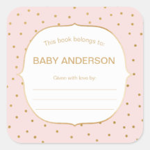 Blue Pink + Golden Confetti Baby Dusche Buchzeiche