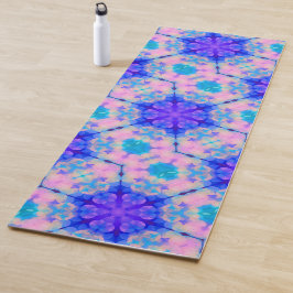 Blue & Pink Gradient Pastel Bubble Art Yogamatte