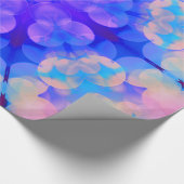 Blue & Pink Gradient Pastell Bubble Art Geschenkpapier (Ecke)