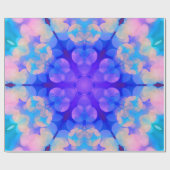 Blue & Pink Gradient Pastell Bubble Art Geschenkpapier (Flach)