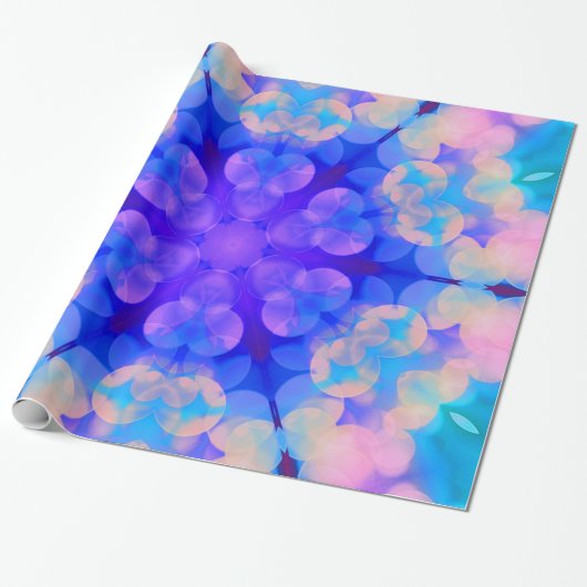 Blue & Pink Gradient Pastell Bubble Art Geschenkpapier (Ungerollt)
