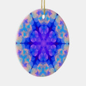 Blue & Pink Gradient Pastell Bubble Art Keramik Ornament (Rechts)