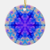 Blue & Pink Gradient Pastell Bubble Art Keramik Ornament (Vorne)