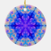 Blue & Pink Gradient Pastell Bubble Art Keramik Ornament (Hinten)