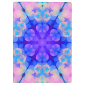 Blue & Pink Gradient Pastell Bubble Art Klemmbrett (Rückseite)