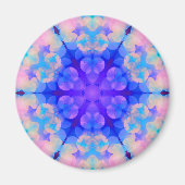 Blue & Pink Gradient Pastell Bubble Art Magnet (Vorne)