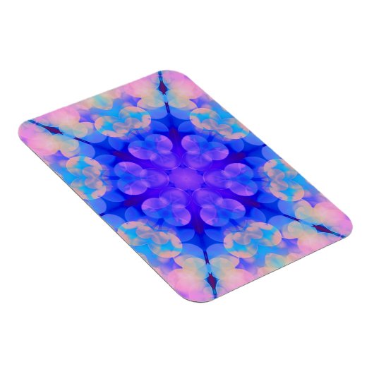 Blue & Pink Gradient Pastell Bubble Art Magnet (Rechte Seite)