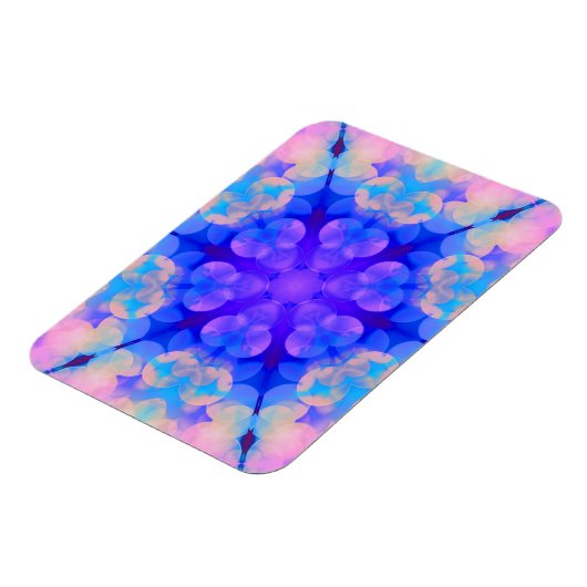 Blue & Pink Gradient Pastell Bubble Art Magnet (Linke Seite)