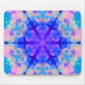 Blue & Pink Gradient Pastell Bubble Art Mousepad (Vorne)