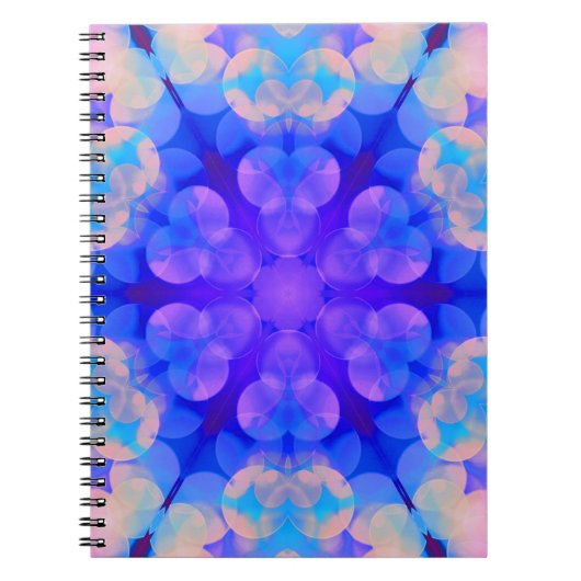 Blue & Pink Gradient Pastell Bubble Art Notizblock (Vorderseite)