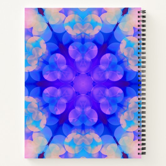 Blue & Pink Gradient Pastell Bubble Art Notizblock (Rückseite)