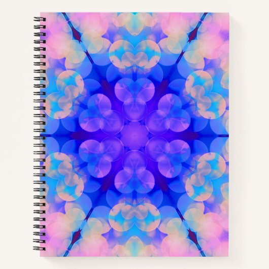 Blue & Pink Gradient Pastell Bubble Art Notizblock (Vorderseite)