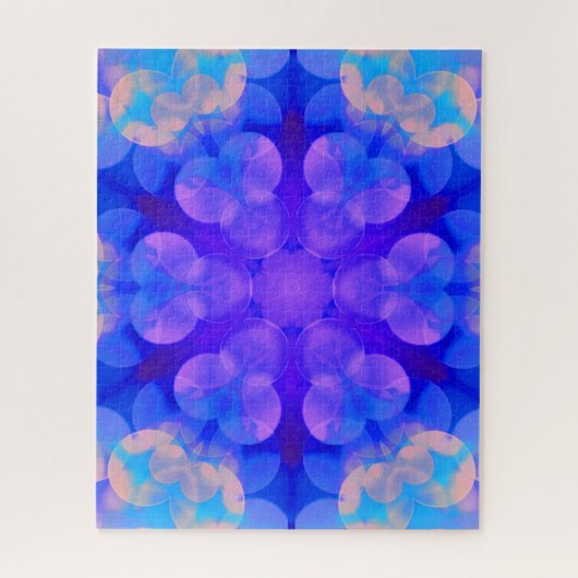 Blue & Pink Gradient Pastell Bubble Art Puzzle (Vertikal)