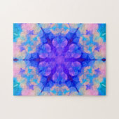 Blue & Pink Gradient Pastell Bubble Art Puzzle (Horizontal)