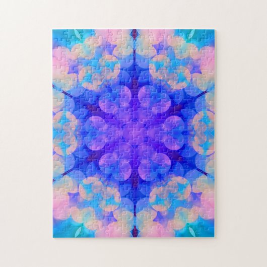 Blue & Pink Gradient Pastell Bubble Art Puzzle (Vertikal)