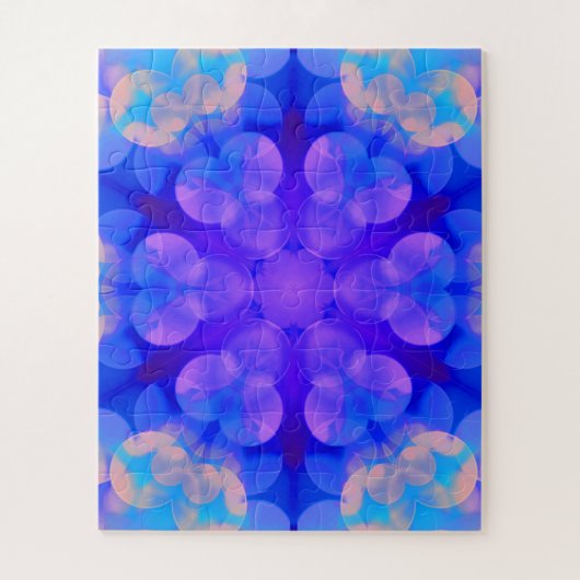 Blue & Pink Gradient Pastell Bubble Art Puzzle (Vertikal)