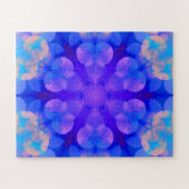 Blue & Pink Gradient Pastell Bubble Art Puzzle (Horizontal)