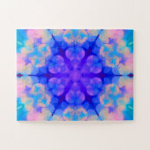 Blue & Pink Gradient Pastell Bubble Art Puzzle (Horizontal)