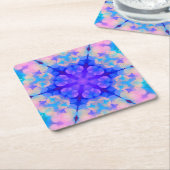 Blue & Pink Gradient Pastell Bubble Art Rechteckiger Pappuntersetzer (angewinkelt)