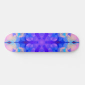 Blue & Pink Gradient Pastell Bubble Art Skateboard (Horizontal)
