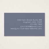 Blue Pink Gray Monogram Modern Business Card (Rückseite)