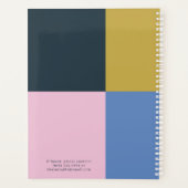 Blue Pink Green Bold Year Color Block Planner Planer (Rückseite)