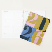Blue Pink Green Bold Year Color Block Planner Planer (Anzeige)