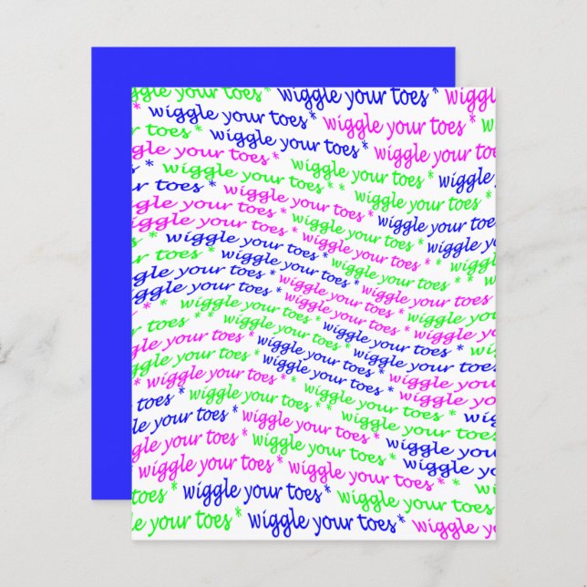 Blue Pink Green Wiggle Your Zehen Scrapbook Paper (Vorne/Hinten)