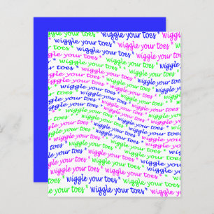 Blue Pink Green Wiggle Your Zehen Scrapbook Paper