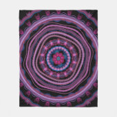 Blue Pink Lilac Mandala Fleecedecke (Vorderseite)
